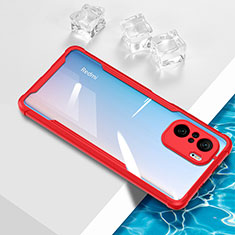 Funda Silicona Ultrafina Carcasa Transparente BH1 para Xiaomi Poco F3 5G Rojo