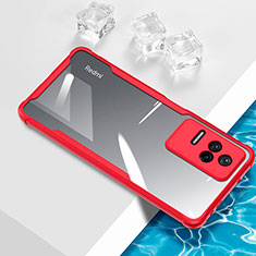 Funda Silicona Ultrafina Carcasa Transparente BH1 para Xiaomi Poco F4 5G Rojo