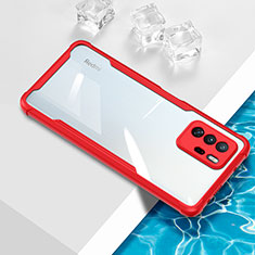 Funda Silicona Ultrafina Carcasa Transparente BH1 para Xiaomi Redmi Note 10 Pro 5G Rojo