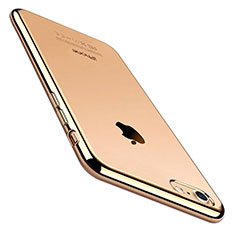 Funda Silicona Ultrafina Carcasa Transparente C01 para Apple iPhone 7 Oro