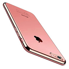 Funda Silicona Ultrafina Carcasa Transparente C01 para Apple iPhone 8 Oro Rosa