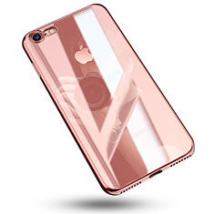 Funda Silicona Ultrafina Carcasa Transparente C02 para Apple iPhone SE (2020) Oro Rosa