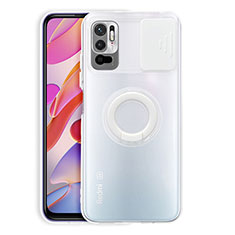 Funda Silicona Ultrafina Carcasa Transparente con Soporte para Xiaomi POCO M3 Pro 5G Blanco