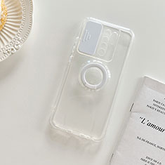 Funda Silicona Ultrafina Carcasa Transparente con Soporte para Xiaomi Redmi 9 Blanco