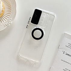 Funda Silicona Ultrafina Carcasa Transparente con Soporte para Xiaomi Redmi 9 Negro