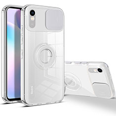 Funda Silicona Ultrafina Carcasa Transparente con Soporte para Xiaomi Redmi 9A Blanco