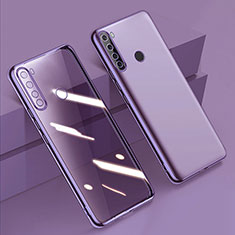 Funda Silicona Ultrafina Carcasa Transparente D01 para Xiaomi Redmi Note 8 (2021) Morado