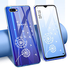 Funda Silicona Ultrafina Carcasa Transparente Flores T01 para Oppo R15X Claro