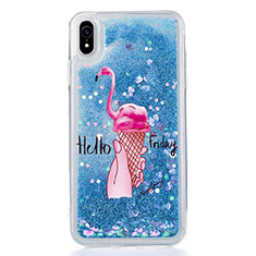 Funda Silicona Ultrafina Carcasa Transparente Flores T20 para Apple iPhone XR Rosa