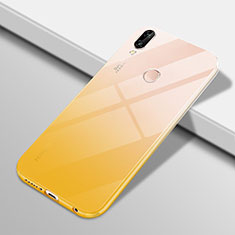 Funda Silicona Ultrafina Carcasa Transparente Gradiente G01 para Huawei Nova 3e Amarillo