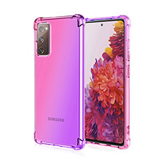 Funda Silicona Ultrafina Carcasa Transparente Gradiente G01 para Samsung Galaxy S20 FE ((2022)) 5G Purpura Claro