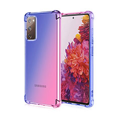 Funda Silicona Ultrafina Carcasa Transparente Gradiente G01 para Samsung Galaxy S20 FE 5G Azul