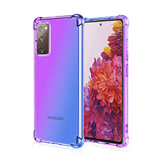 Funda Silicona Ultrafina Carcasa Transparente Gradiente G01 para Samsung Galaxy S20 Lite 5G Morado