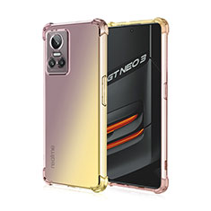 Funda Silicona Ultrafina Carcasa Transparente Gradiente para Realme GT Neo3 5G Amarillo