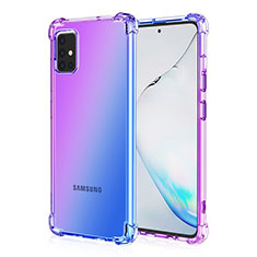 Funda Silicona Ultrafina Carcasa Transparente Gradiente para Samsung Galaxy M40S Morado