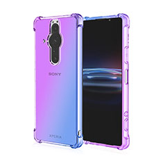 Funda Silicona Ultrafina Carcasa Transparente Gradiente para Sony Xperia PRO-I Azul