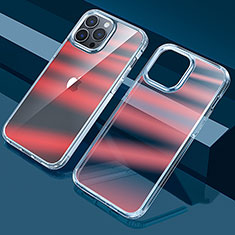 Funda Silicona Ultrafina Carcasa Transparente Gradiente QC1 para Apple iPhone 13 Pro Max Rojo