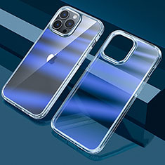 Funda Silicona Ultrafina Carcasa Transparente Gradiente QC1 para Apple iPhone 14 Pro Max Azul