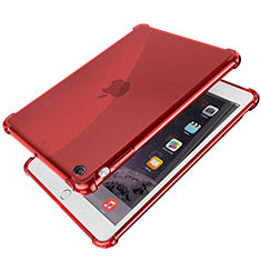 Funda Silicona Ultrafina Carcasa Transparente H01 para Apple iPad Mini 3 Rojo