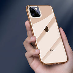 Funda Silicona Ultrafina Carcasa Transparente H01 para Apple iPhone 11 Pro Oro