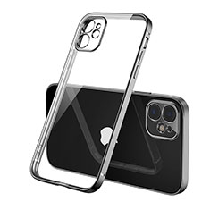 Funda Silicona Ultrafina Carcasa Transparente H01 para Apple iPhone 12 Max Negro