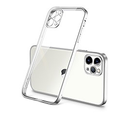 Funda Silicona Ultrafina Carcasa Transparente H01 para Apple iPhone 12 Pro Max Plata