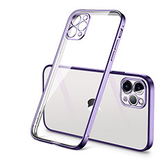 Funda Silicona Ultrafina Carcasa Transparente H01 para Apple iPhone 12 Pro Morado