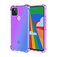 Funda Silicona Ultrafina Carcasa Transparente H01 para Google Pixel 5 Morado