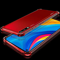 Funda Silicona Ultrafina Carcasa Transparente H01 para Huawei Enjoy 10 Rojo