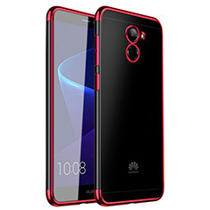 Funda Silicona Ultrafina Carcasa Transparente H01 para Huawei Enjoy 7 Plus Rojo