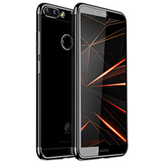 Funda Silicona Ultrafina Carcasa Transparente H01 para Huawei Enjoy 7S Negro