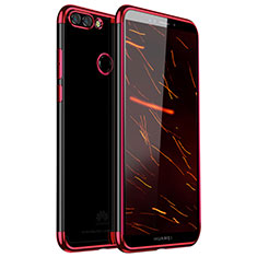 Funda Silicona Ultrafina Carcasa Transparente H01 para Huawei Enjoy 8 Plus Rojo