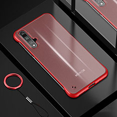 Funda Silicona Ultrafina Carcasa Transparente H01 para Huawei Honor 20 Rojo
