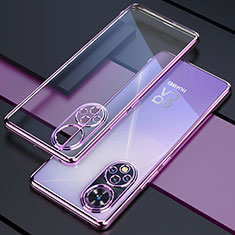 Funda Silicona Ultrafina Carcasa Transparente H01 para Huawei Honor 50 5G Morado