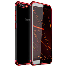 Funda Silicona Ultrafina Carcasa Transparente H01 para Huawei Honor View 10 Rojo