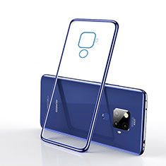 Funda Silicona Ultrafina Carcasa Transparente H01 para Huawei Mate 30 Lite Azul