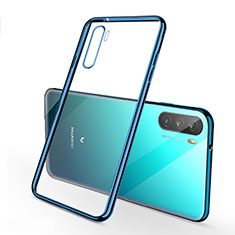 Funda Silicona Ultrafina Carcasa Transparente H01 para Huawei Mate 40 Lite 5G Azul