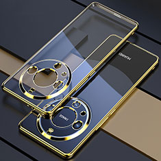 Funda Silicona Ultrafina Carcasa Transparente H01 para Huawei Mate 60 Pro+ Plus Oro