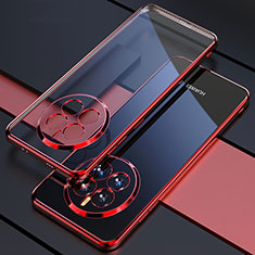 Funda Silicona Ultrafina Carcasa Transparente H01 para Huawei Mate 60 Pro+ Plus Rojo
