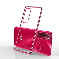 Funda Silicona Ultrafina Carcasa Transparente H01 para Huawei Nova 7 5G Rojo
