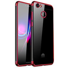 Funda Silicona Ultrafina Carcasa Transparente H01 para Huawei Nova Rojo