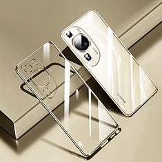 Funda Silicona Ultrafina Carcasa Transparente H01 para Huawei P60 Art Oro
