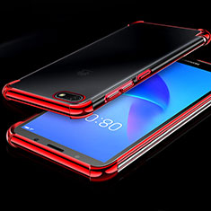 Funda Silicona Ultrafina Carcasa Transparente H01 para Huawei Y5 Prime (2018) Rojo