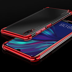Funda Silicona Ultrafina Carcasa Transparente H01 para Huawei Y7 Prime (2019) Rojo