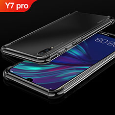 Funda Silicona Ultrafina Carcasa Transparente H01 para Huawei Y7 Pro (2019) Negro