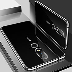 Funda Silicona Ultrafina Carcasa Transparente H01 para Nokia 6.1 Plus Plata