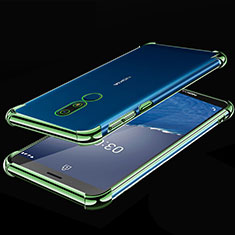 Funda Silicona Ultrafina Carcasa Transparente H01 para Nokia C3 Verde