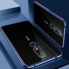 Funda Silicona Ultrafina Carcasa Transparente H01 para Nokia X6 Azul
