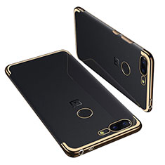 Funda Silicona Ultrafina Carcasa Transparente H01 para OnePlus 5T A5010 Oro