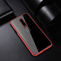 Funda Silicona Ultrafina Carcasa Transparente H01 para OnePlus 7 Pro Rojo